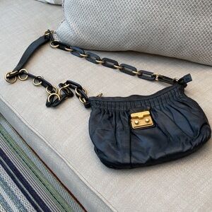 Black Leather Chain Bag